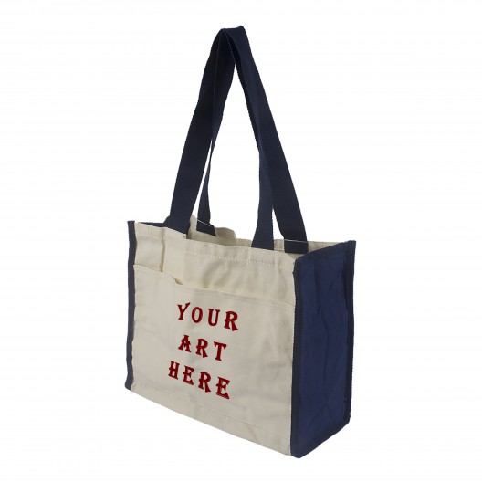 Cotton Long Shoulder Strap Tote Bag